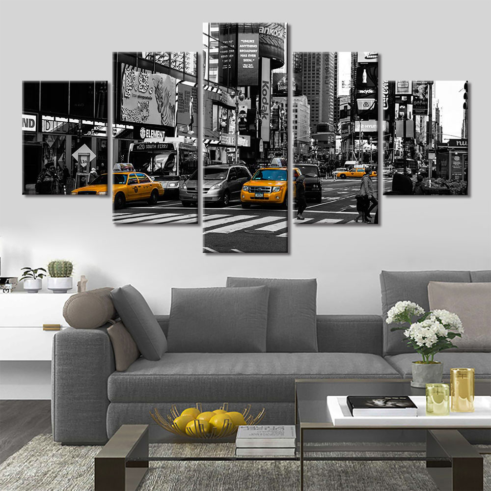 Att måla New York i svartvitt och gula taxibilar