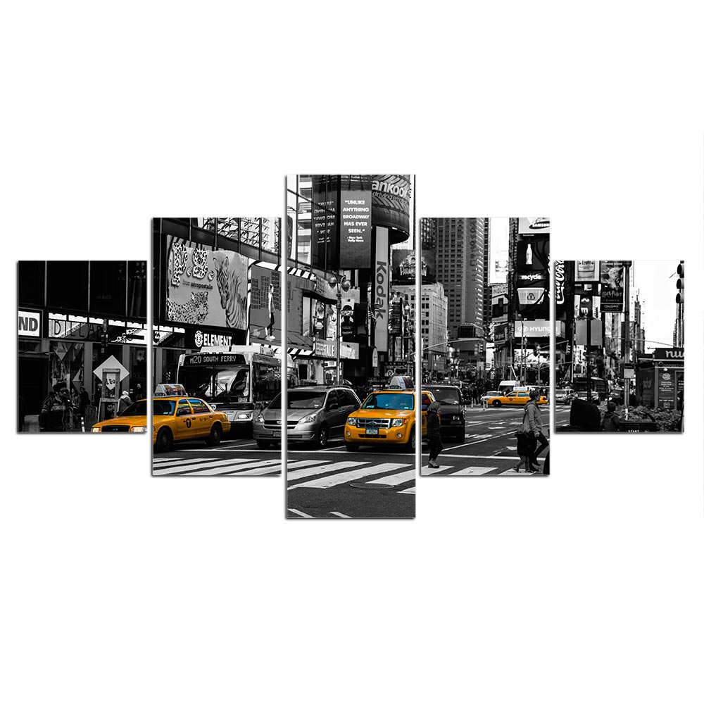 Att måla New York i svartvitt och gula taxibilar