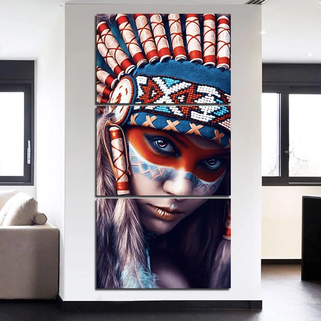 Native American kvinna målning
