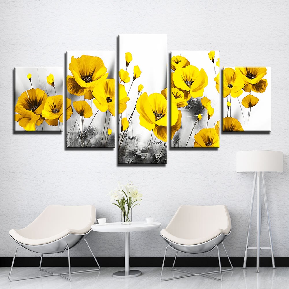 Bild av gul vallmo Bild av blomma Naturformat: Horisontell