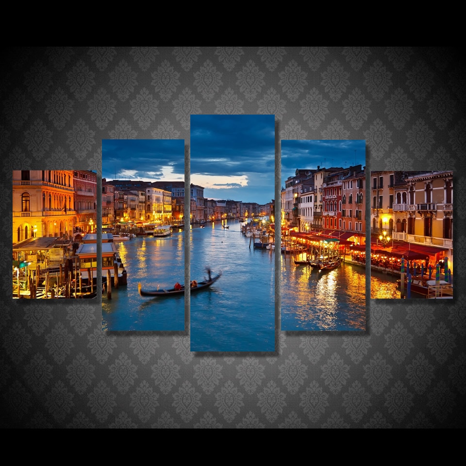 Målning Venedig Canal