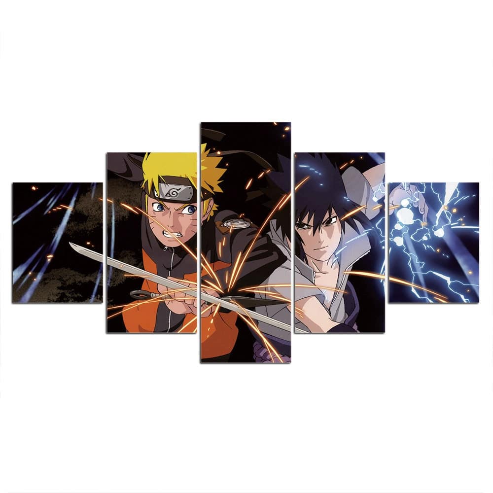 Tabell Naruto Uzumaki och Sasuke Uchiha