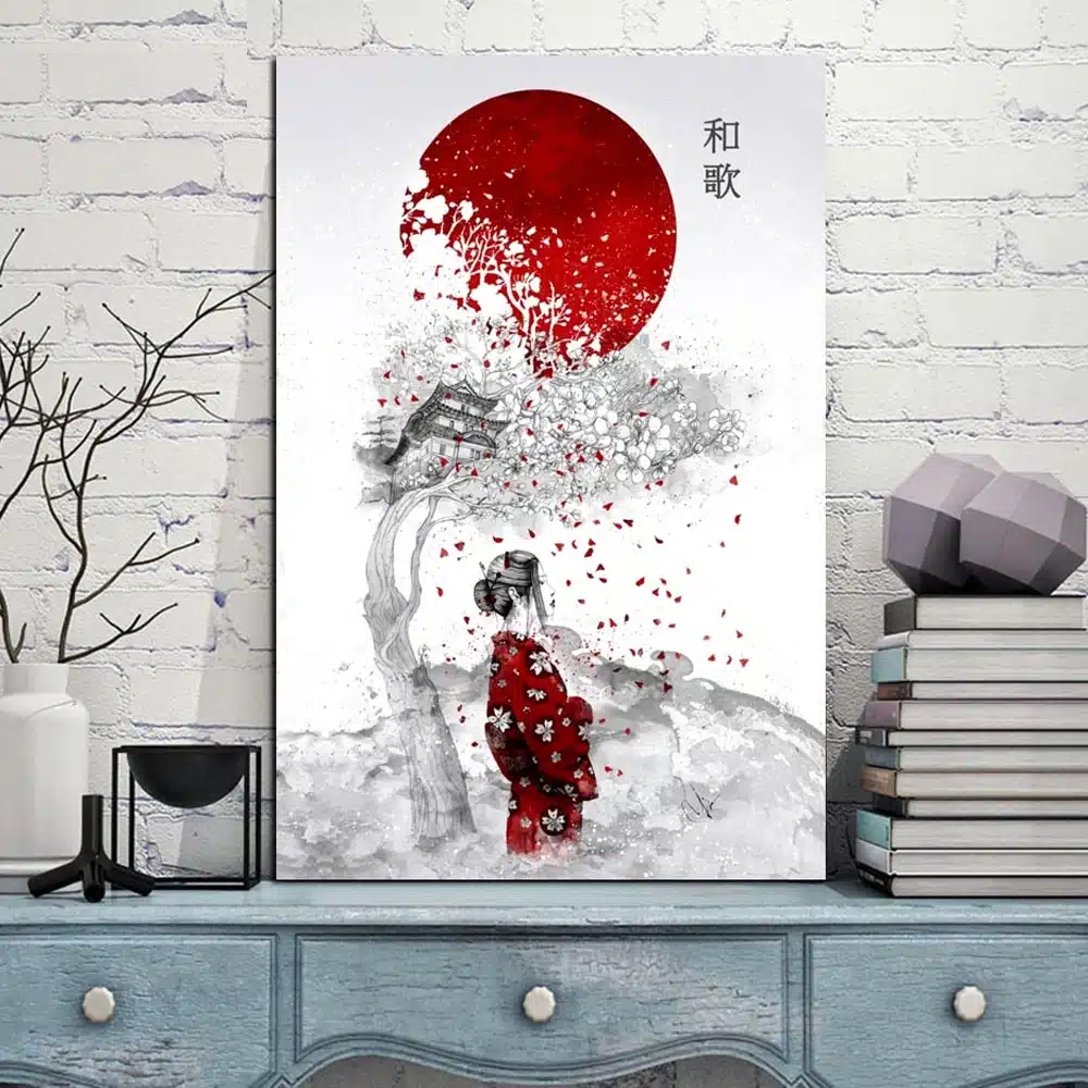 Japansk sakura-målning