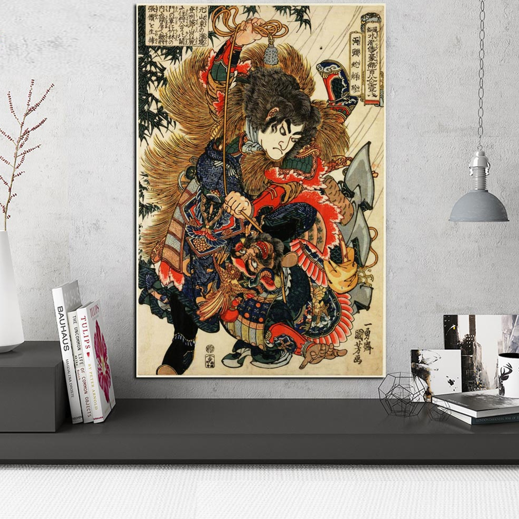 Traditionell samurajmålning