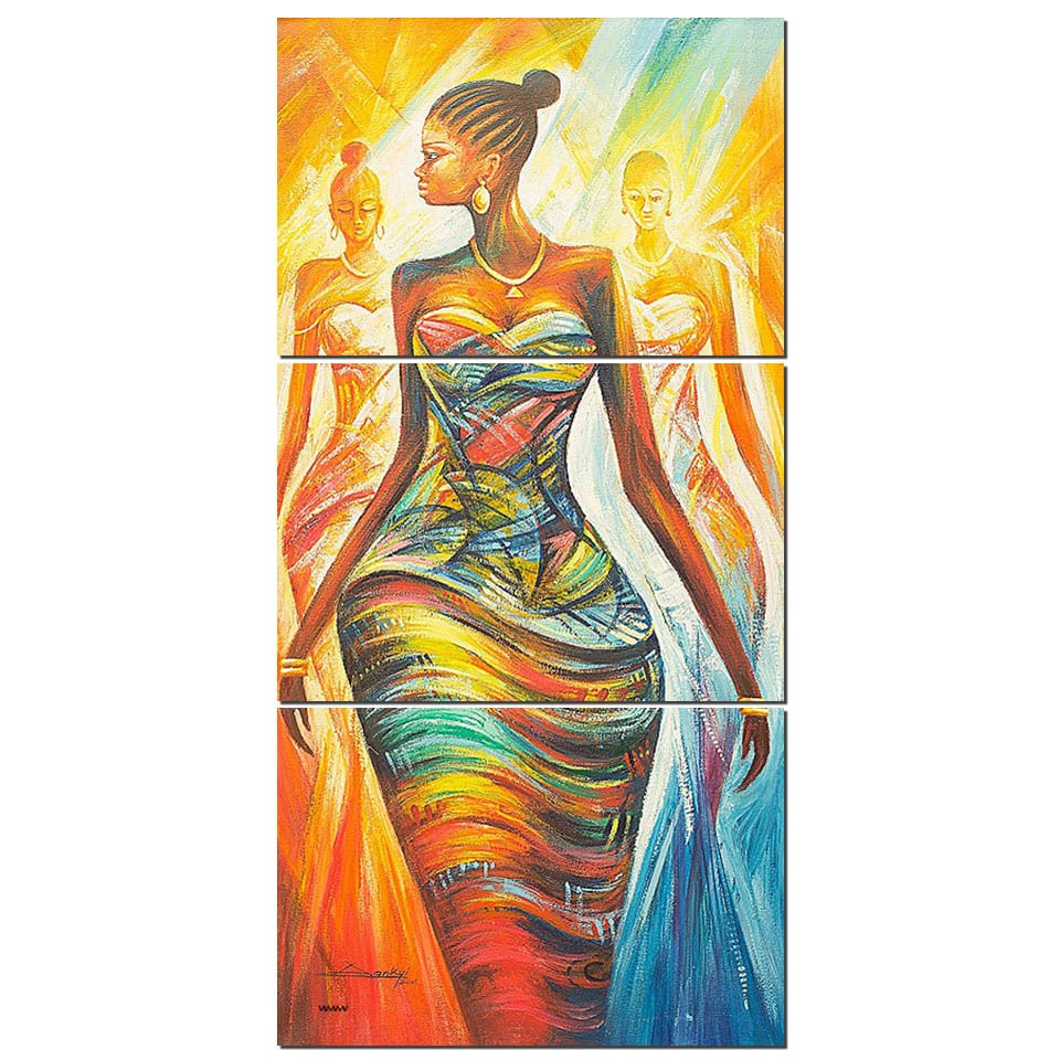 Afrikanska kvinnor målningar Originalmålningar