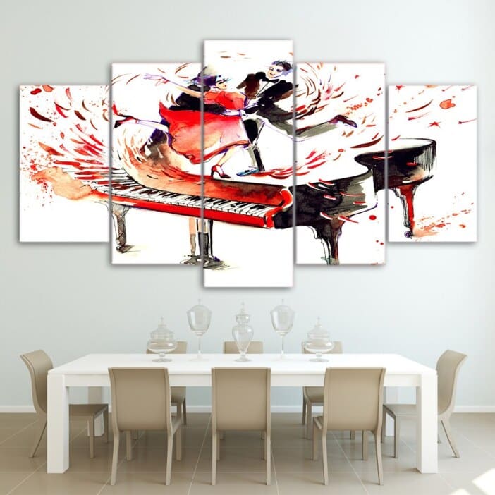 Picture Dance på ett piano Picture Dancer Picture Sport storlek: S|M|L|XL