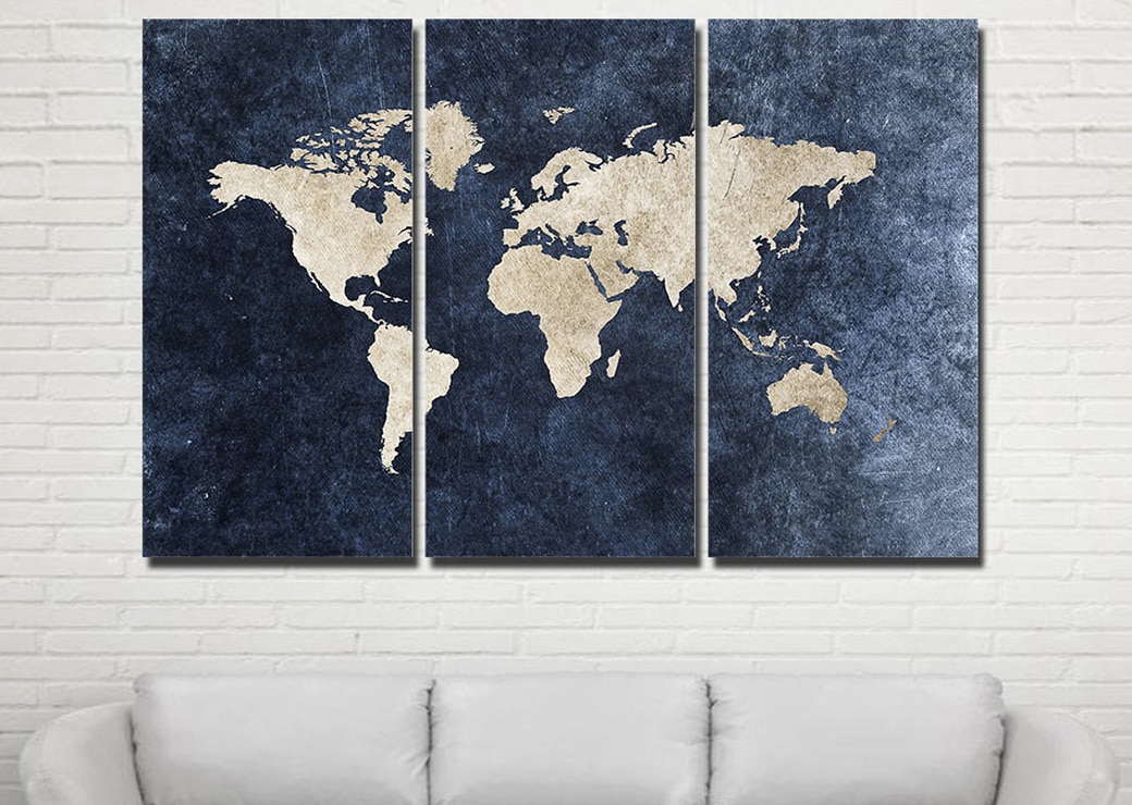 Denim Blue världskarta