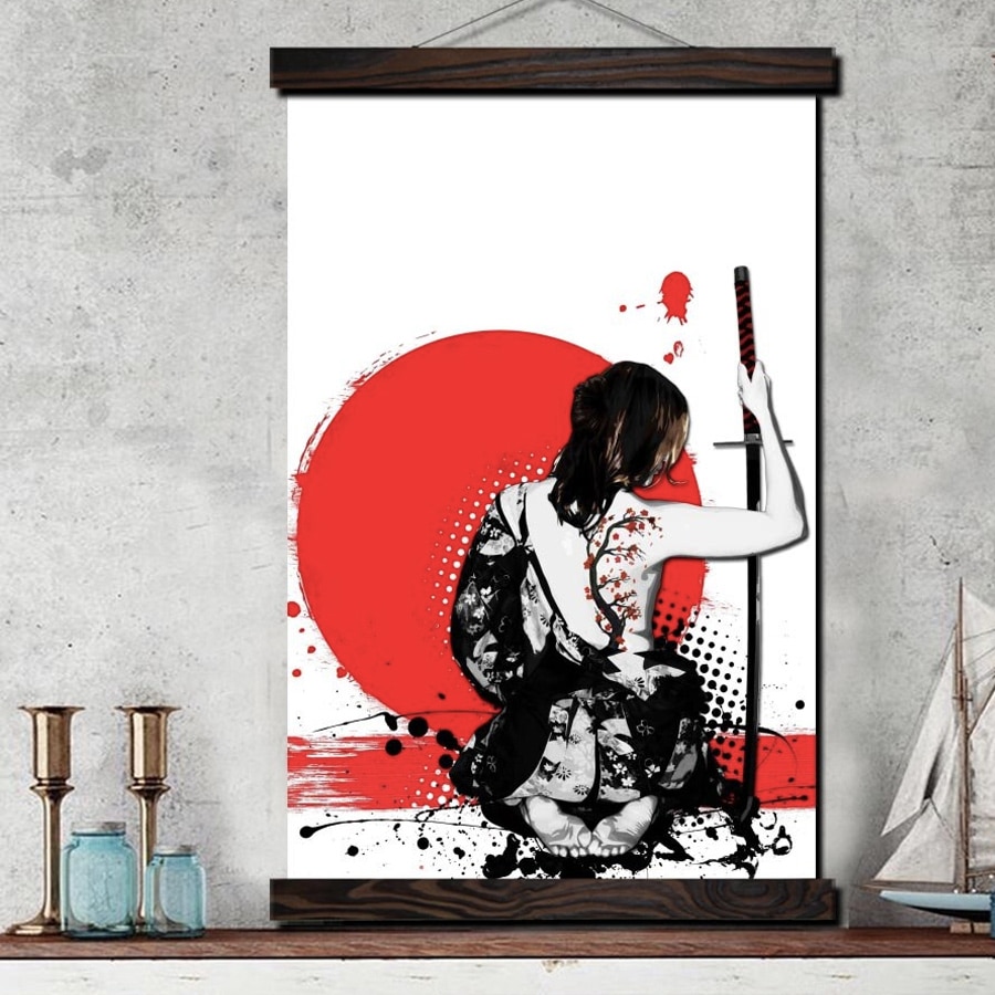 Japansk krigare målning