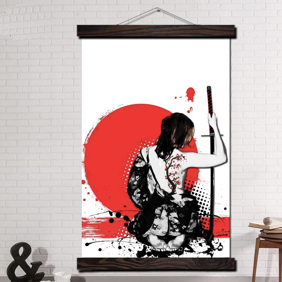 Japansk krigare målning