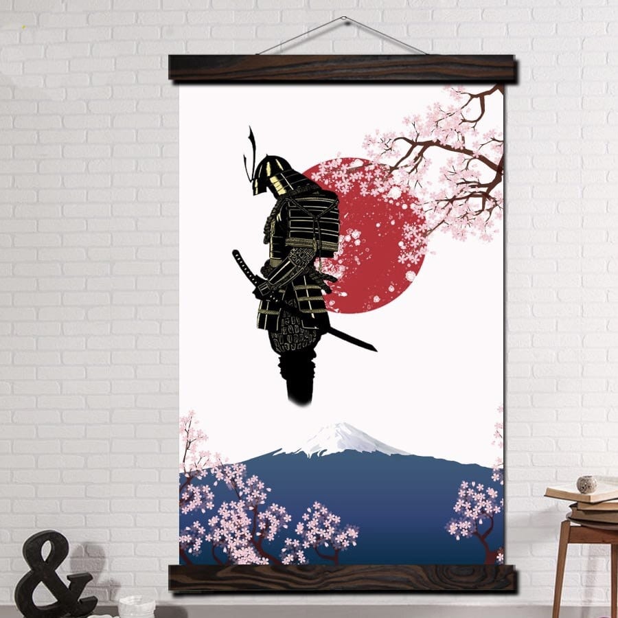 Japansk samurajmålning