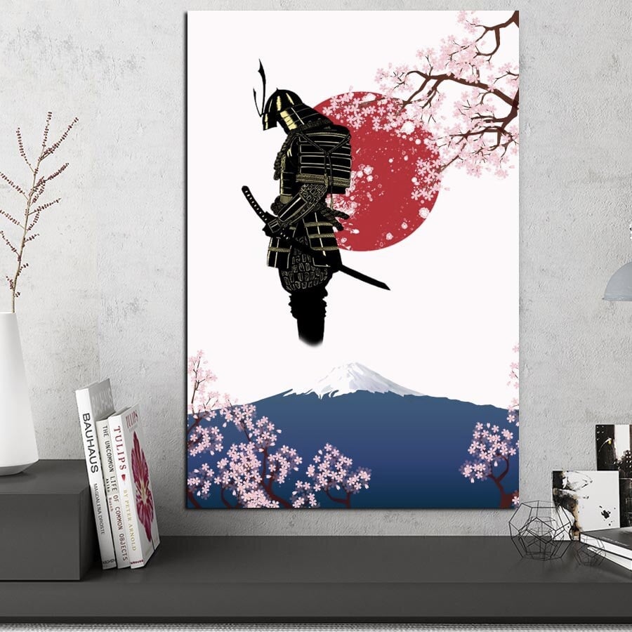 Japansk samurajmålning