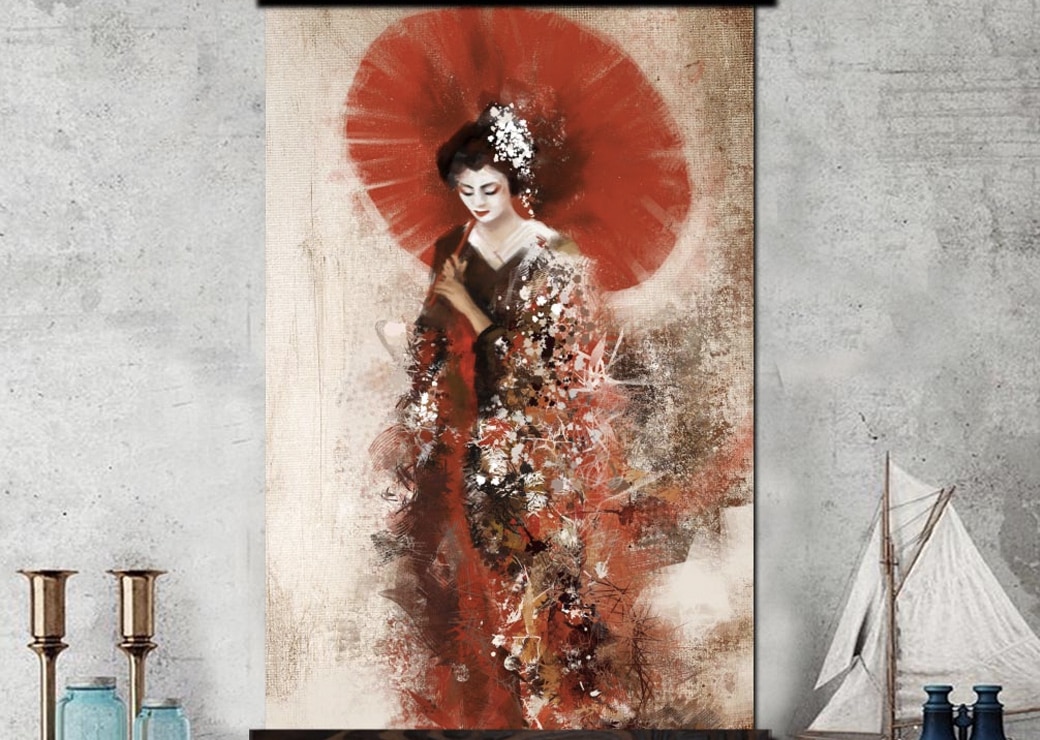 Traditionell geishamålning