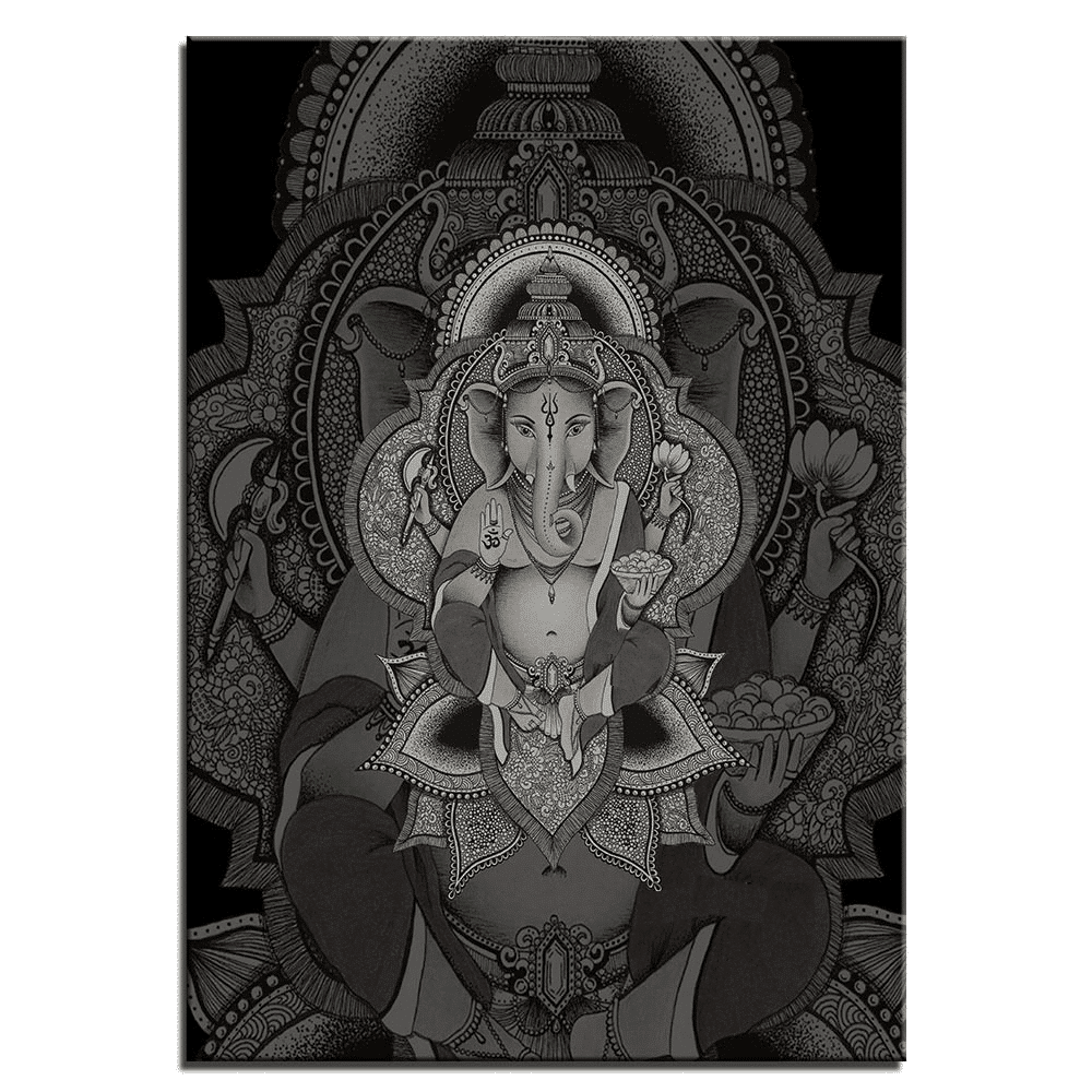 Elefantmålning Hinduguden Ganesh Elefantmålning Djur