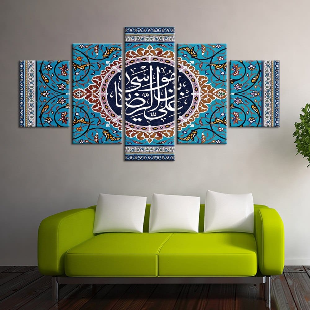 Blå orientalisk målning