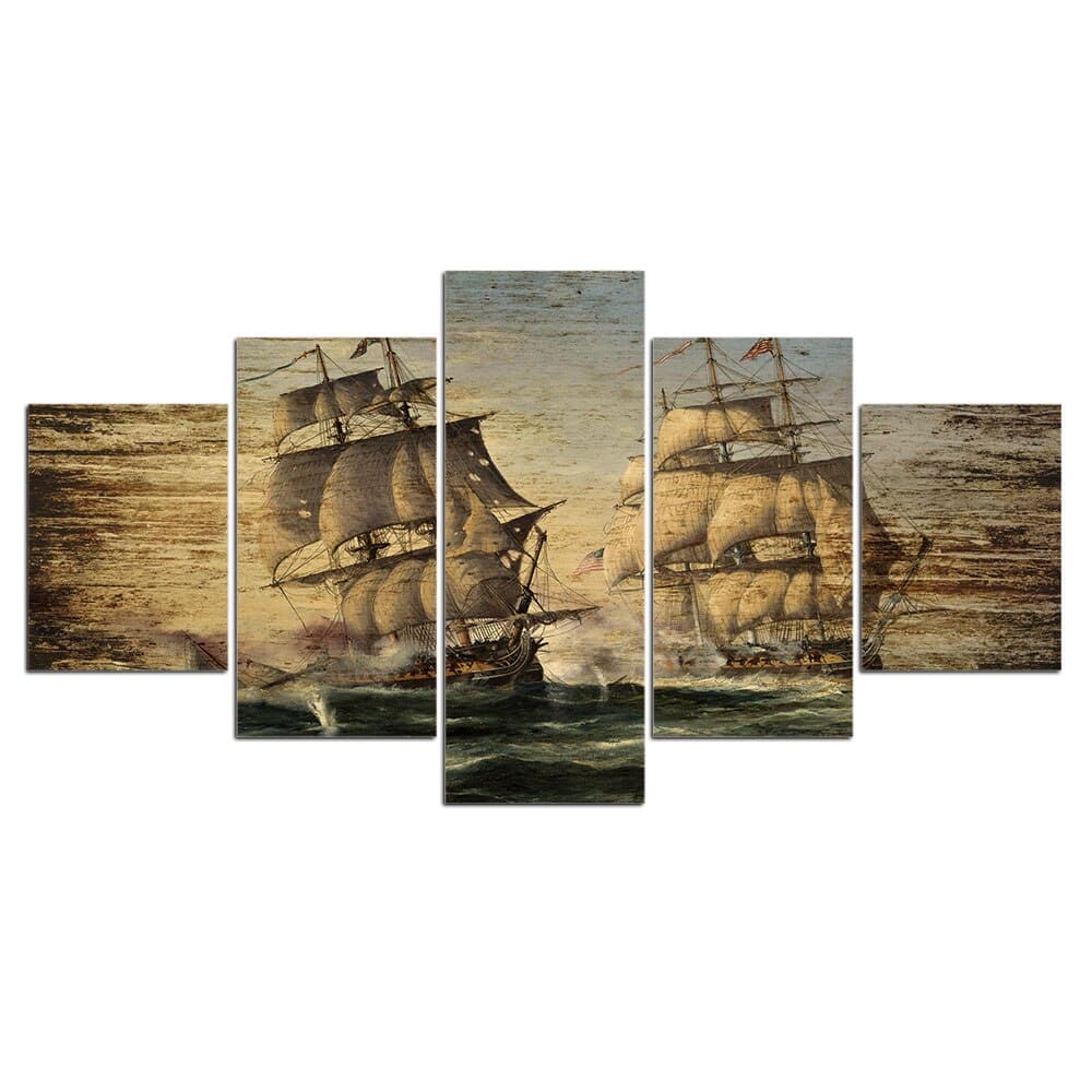 Bord två segelbåtar Bord Båt Original målningar storlek: S|M|L|XL