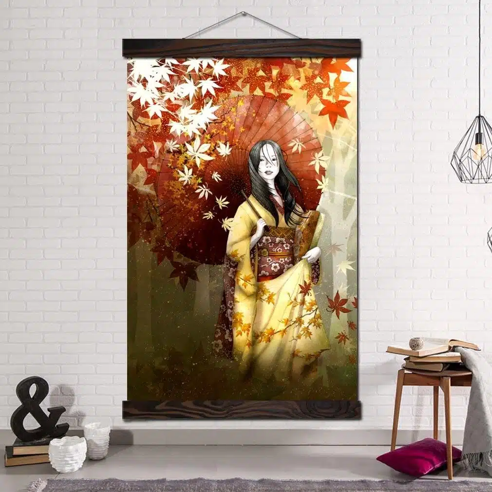 Bild Geisha på hösten Bild Japaner Bild Världen