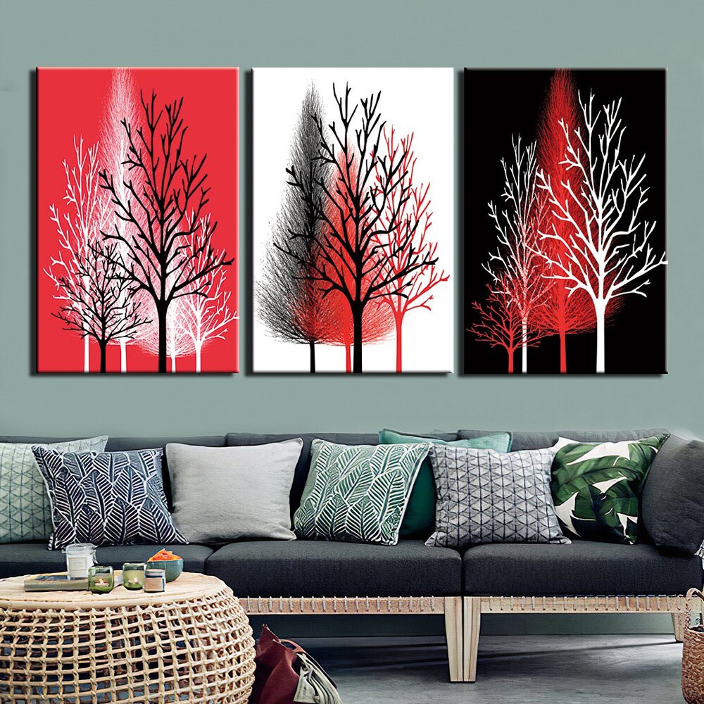 Svarta och röda träd