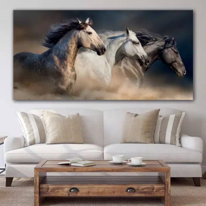 Bild Hästar som galopperar tillsammans Bild Djur Bild Häst