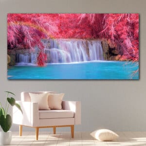 Bild vattenfall i den rosa regnskogen Bild natur Bild landskap
