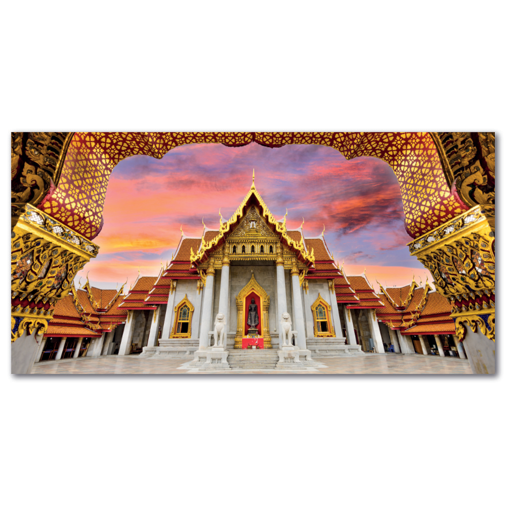 Målning Marmor Temple of Thailand Målning World Thai Painting