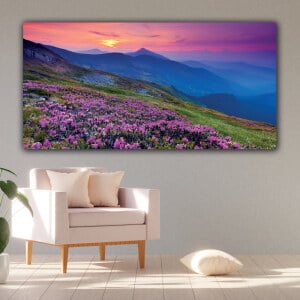 Rosa bild på berget Bergsbild Naturbild Landskapsbild