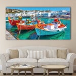 Bordsbåtar i Grekland Bordsbåtar Originalmålningar