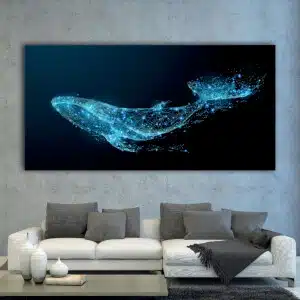 Cybernetic whale målning Abstrakt målning Djur målning Val målning