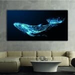 Cybernetic whale målning Abstrakt målning Djur målning Val målning
