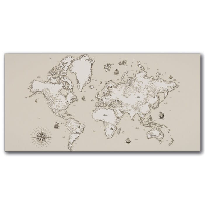 Gamla världen upptäckt kartan Chart World Map Chart
