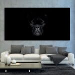 Bild Fransk bulldogg i mörkret Bild Djur Bild Hund