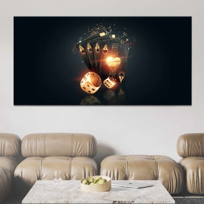 Black Gold Poker Card Table