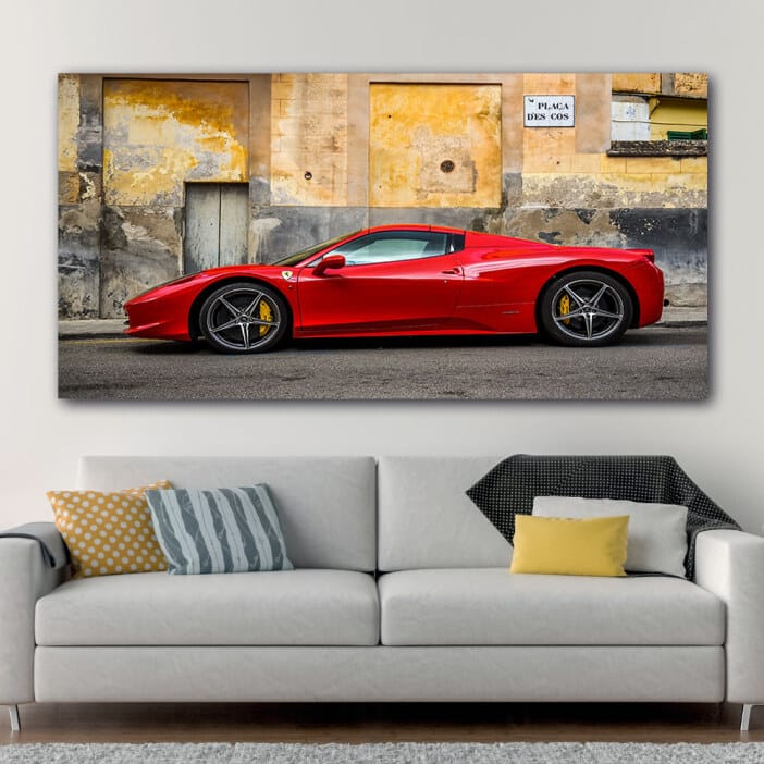 Tableau Ferrari 458 röd
