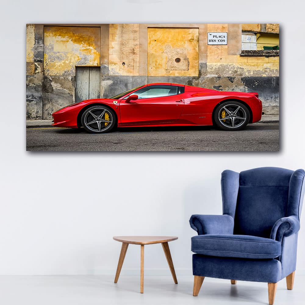 Tableau Ferrari 458 röd