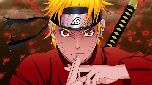 Målning Naruto och Sasuke attack mode Geek målning Naruto färg: Multicolour