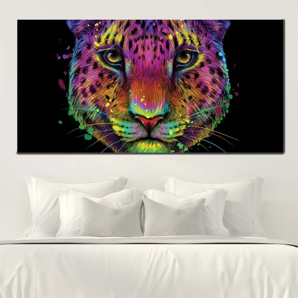 Pop art leopard målning