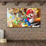 Målning mario springa bort från Bowser Original målningar Geek målning Super Mario storlek: XXS|XS|S|M|L|XL|XXL