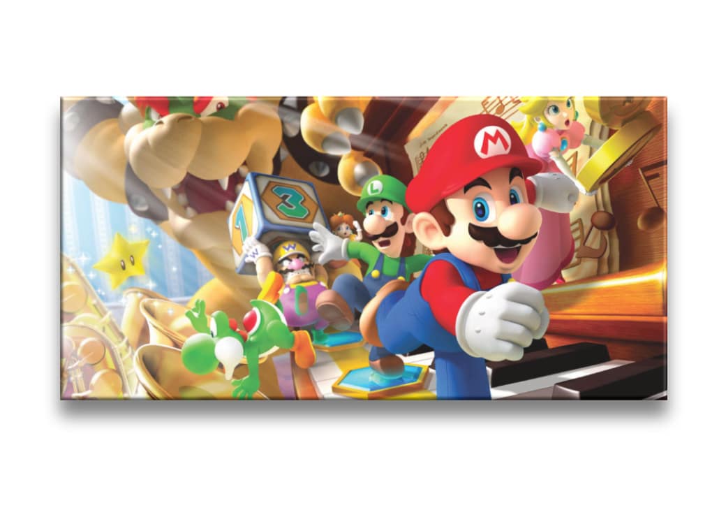 Målning mario springa bort från Bowser Original målningar Geek målning Super Mario storlek: XXS|XS|S|M|L|XL|XXL