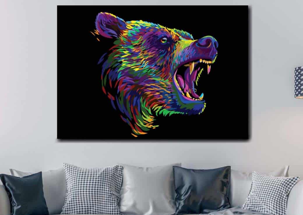 Pop art björn målning