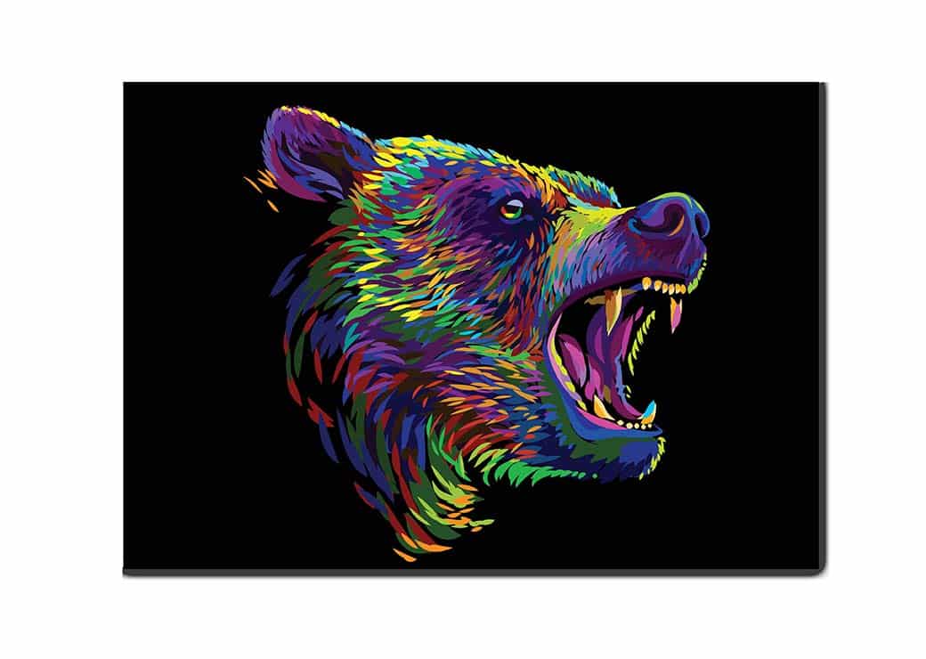 Pop art björn målning