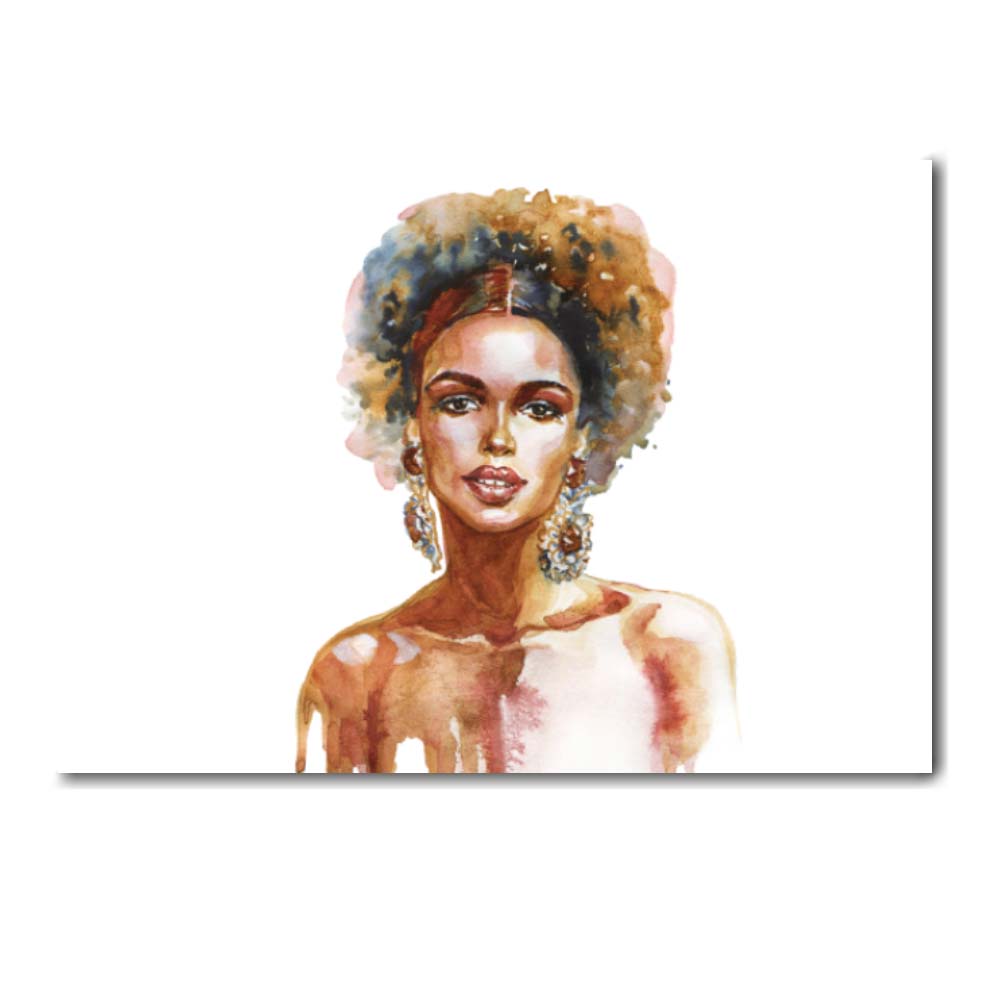Afrikansk kvinna abstrakt målning