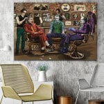 Bild Joker frisörsalong. God kvalitet, original, hängde på väggen ovanför soffan i ett vardagsrum