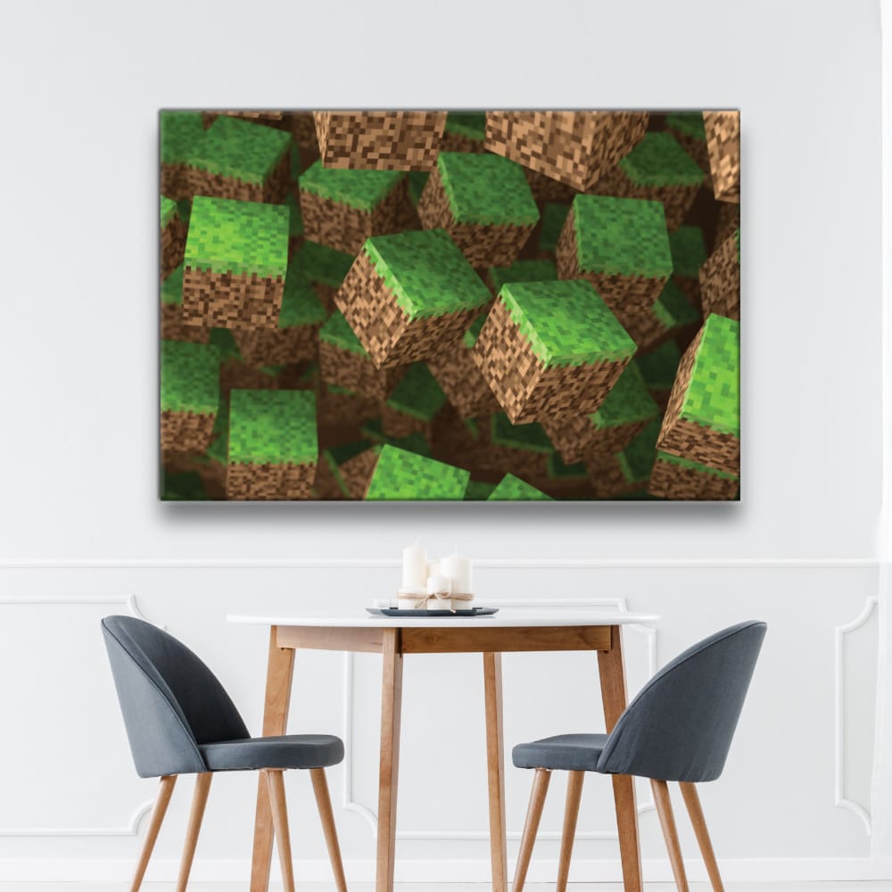 Minecraft-bord trädgårdsklossar Pop Art-bord Geek-bord Minecraft storlek: XS|S|M|L|XL|XXL