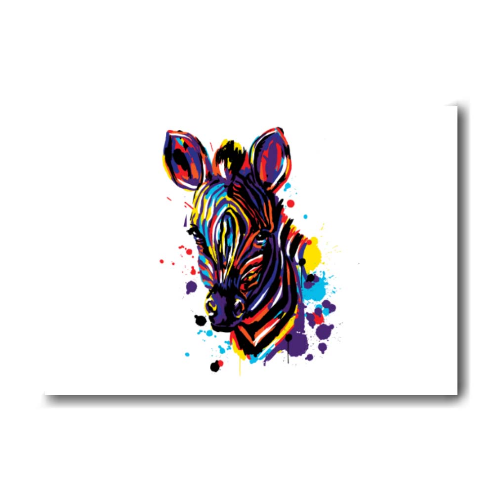 Färgglada zebramålningar i popkonst storlek: XS|S|M|L|XL|XXL
