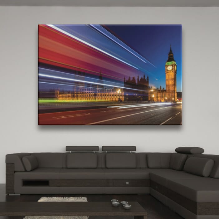 Målning London Palace of Westminster. God kvalitet, original, hängde på en vägg ovanför en soffa i ett vardagsrum