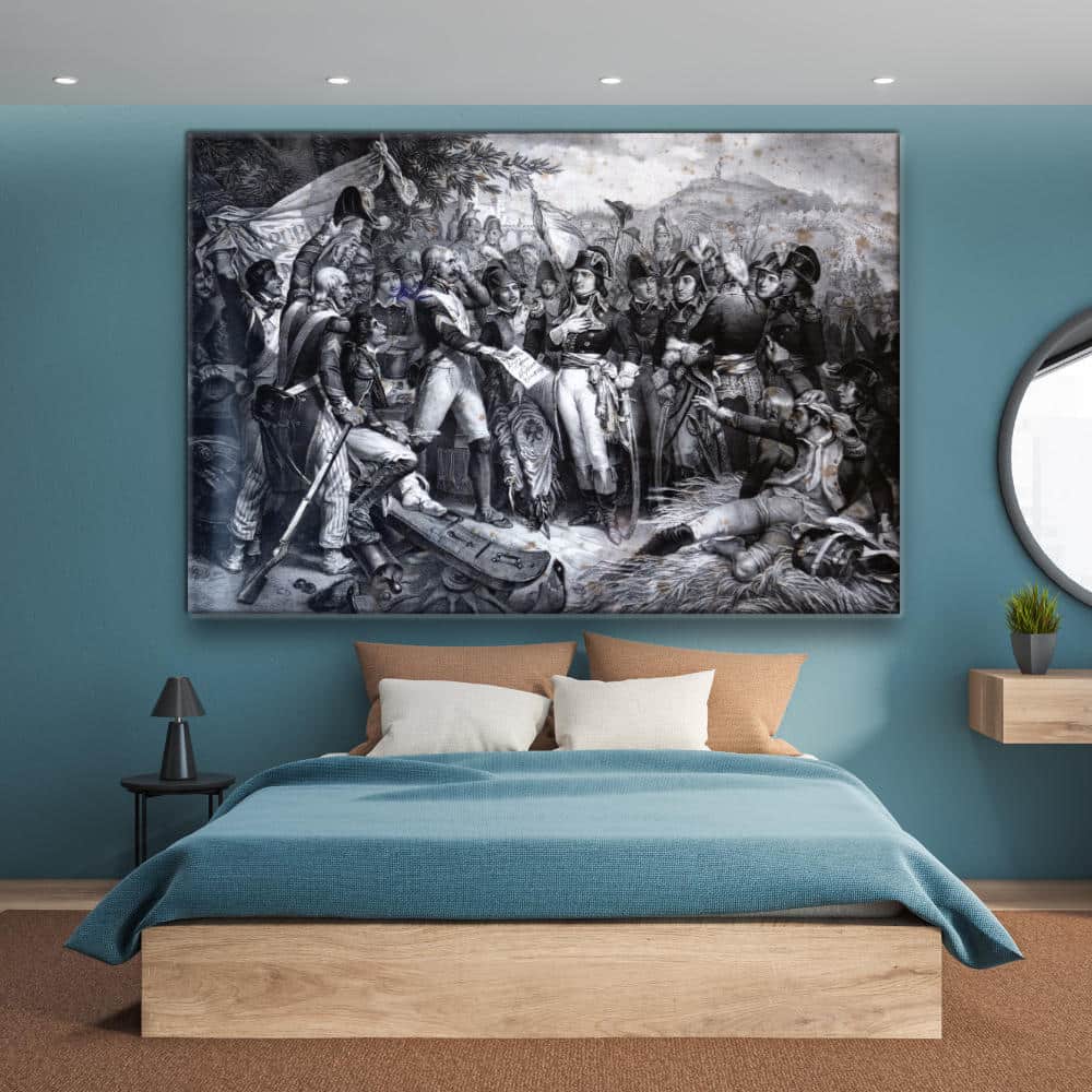 Målning Napoleon Bonaparte med sin armé i slaget vid Lodi Målning Napoleon storlek: XS|S|M|L|XL|XXL