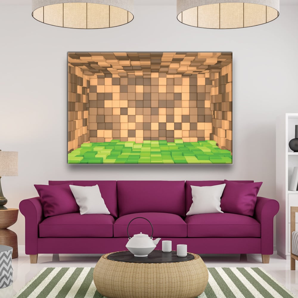 Minecraft-bräda interiörblock Pop Art-bräda Geek-bräda Minecraft storlek: XS|S|M|L|XL|XXL