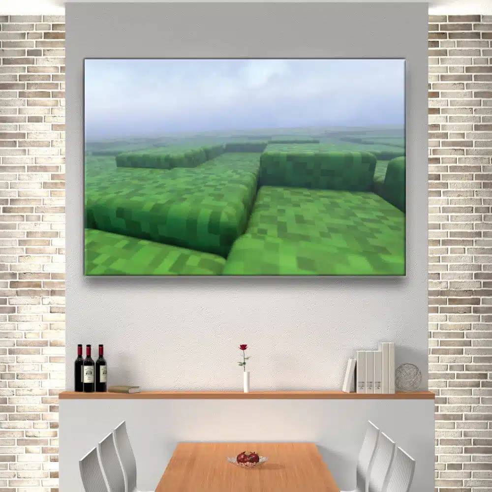Minecraft bild stor trädgård pixelerad Pop Art bild Geek bild Minecraft storlek: XS|S|M|L|XL|XXL