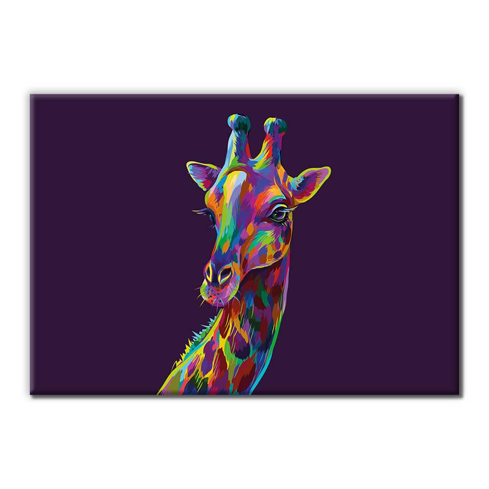Bildporträtt giraff Pop Art Bilddjur Bild Giraff Pop Art format: Horisontell