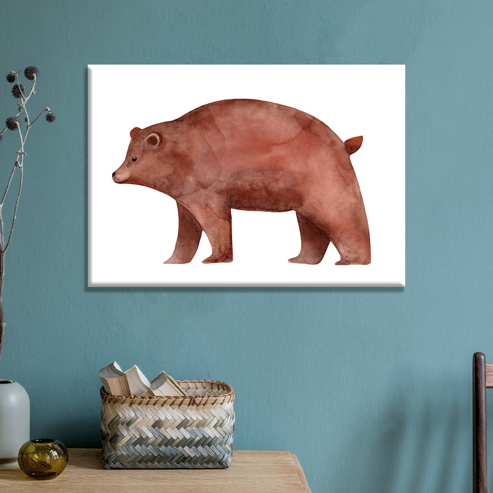 Akvarell björnmålning