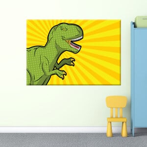 målning dinosaurie i inredning